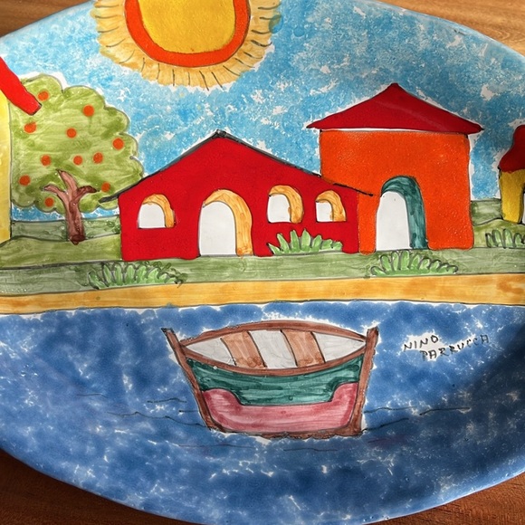 Collectable Nino Parrucca Oval Ceramic Platter - Picture 5 of 10